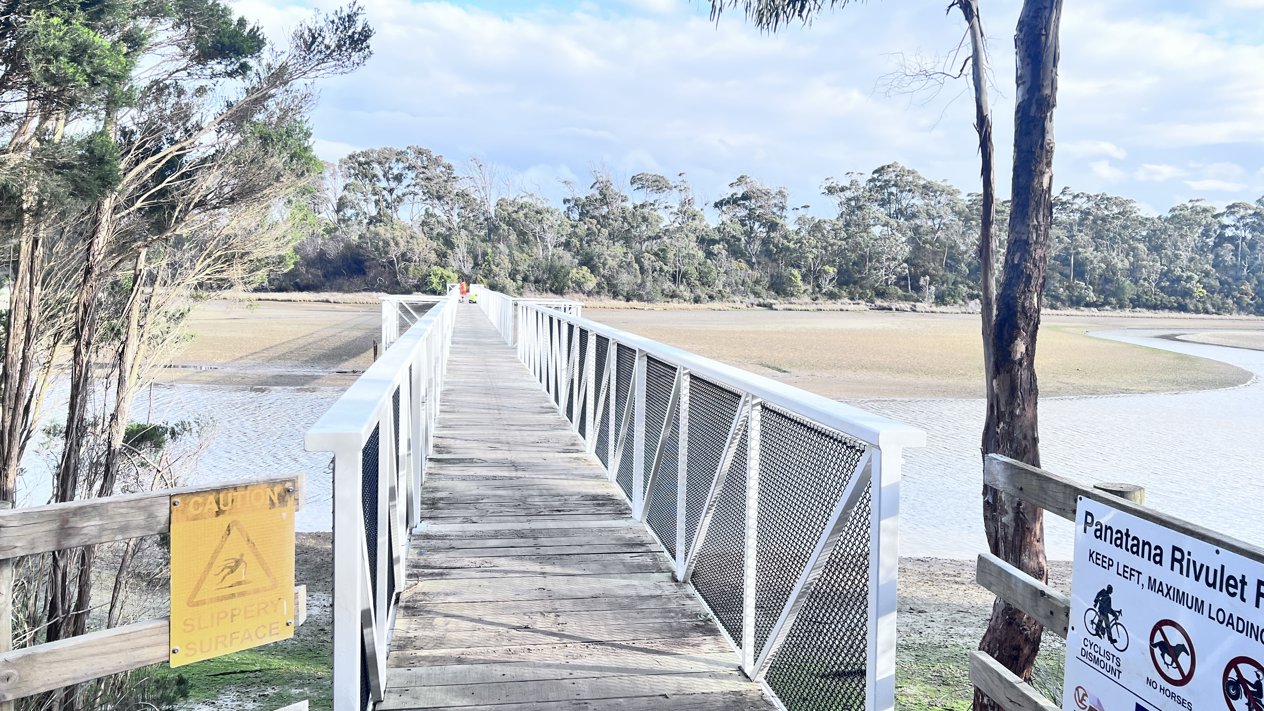 Image shows the Panatana Bridge in a near complete form