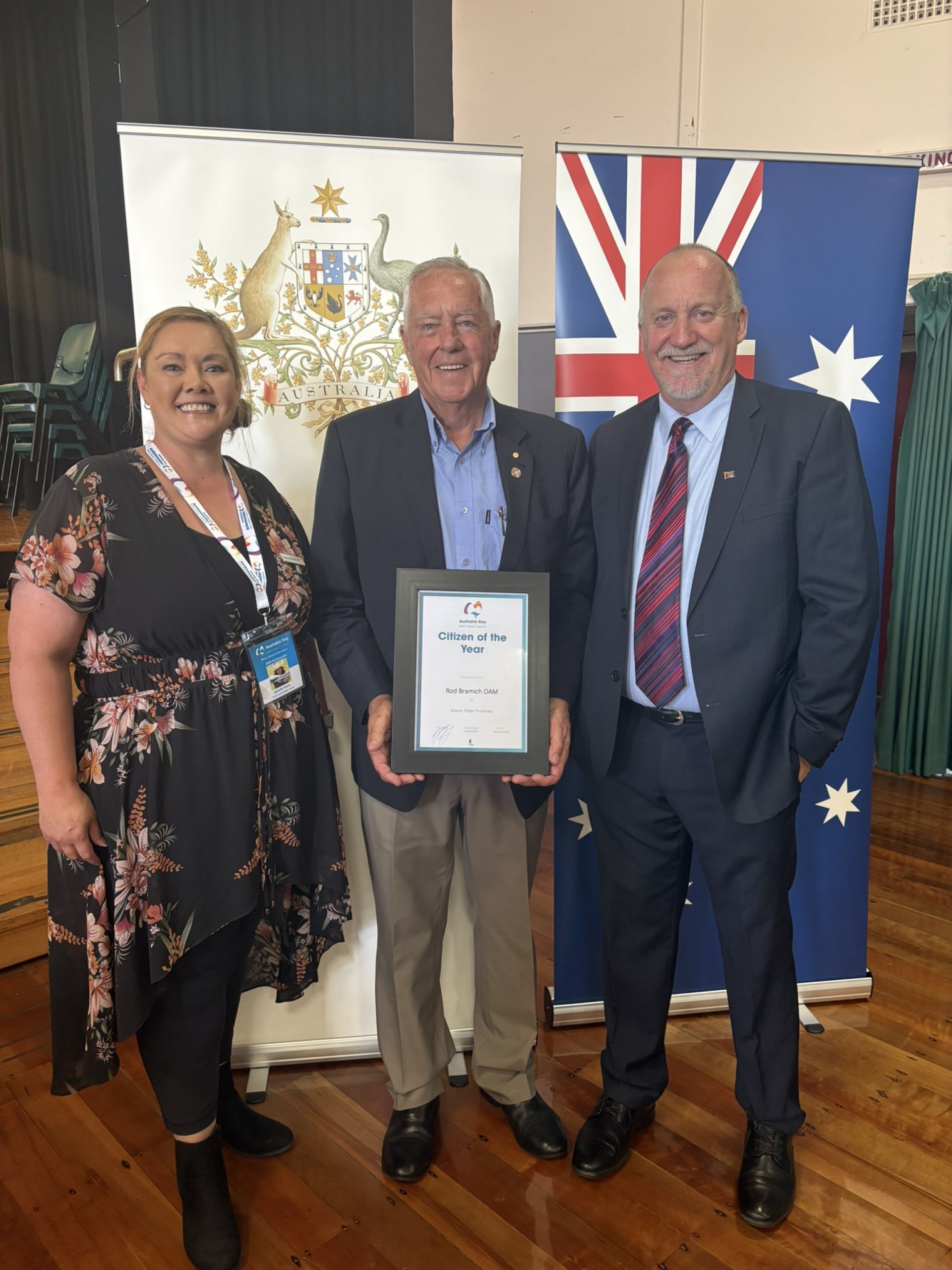 A photo of Janelle Kava, Rodney Bramich and Peter Freshney