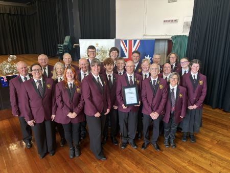 A photo of the Latrobe Federal Band members